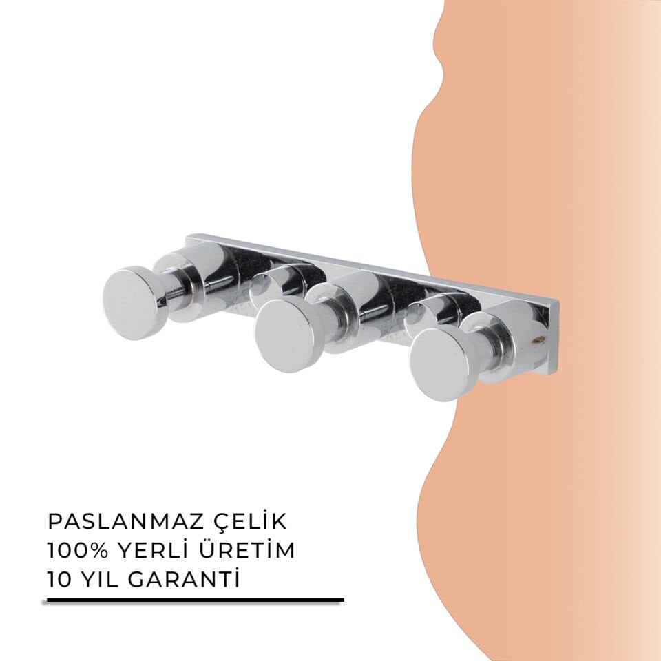 İGK YAPI - CLK Banyo Flora Üçlü Askılık (FL10-015)