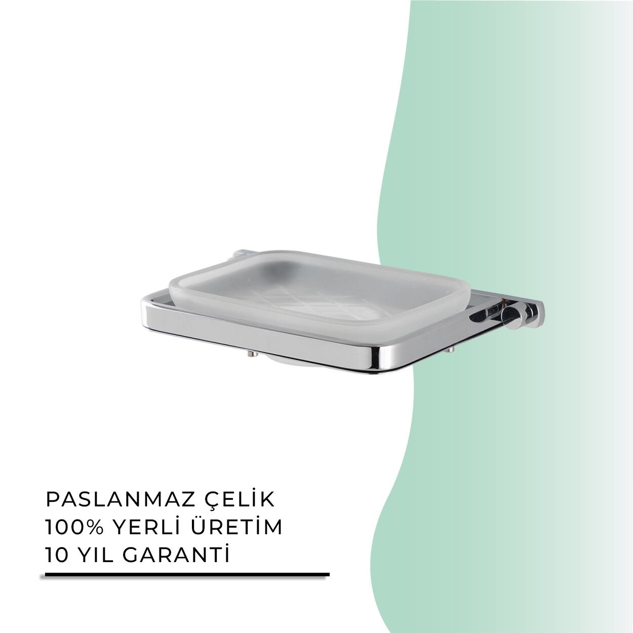 İGK YAPI - Çelik Banyo Mercan Montajlı Sabunluk (MS10-003)