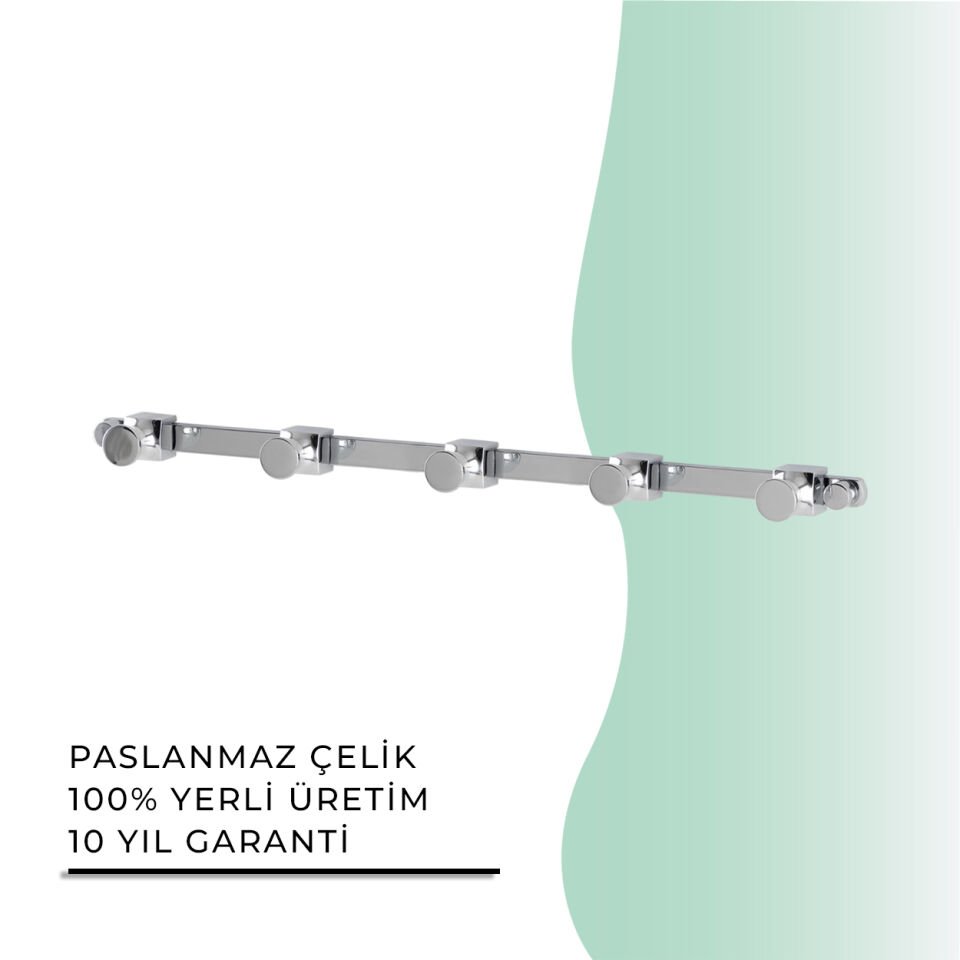 İGK YAPI - Çelik Banyo Mercan Beşli Askılık (MS10-012)