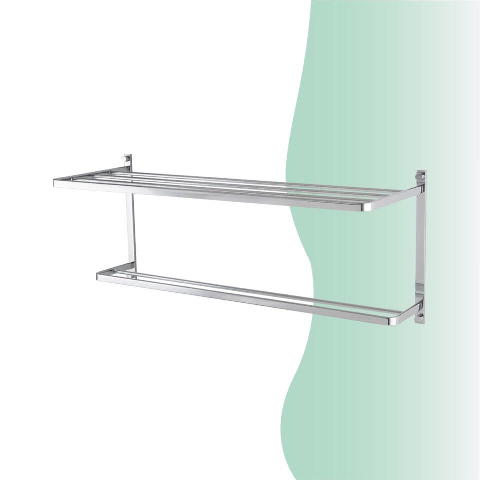 İGK YAPI - Çelik Banyo Mercan İkili Havluluk 50cm (MS10-015)