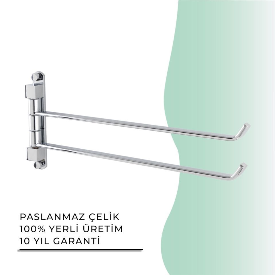 İGK YAPI - Çelik Banyo Mercan İkili Döner Havluluk (MS10-019)