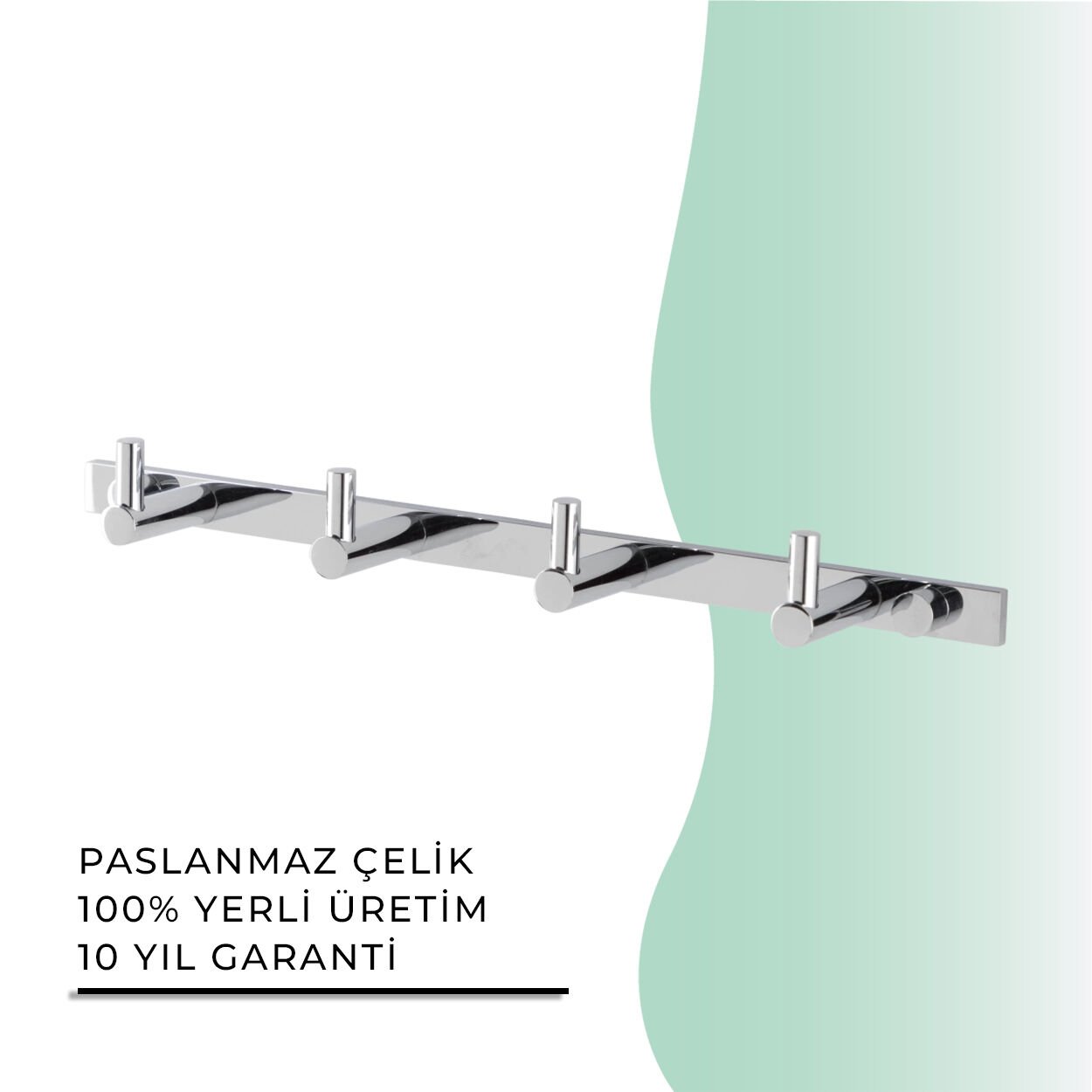İGK YAPI - Çelik Banyo Mercan Dörtlü Askılık (MS10-060)