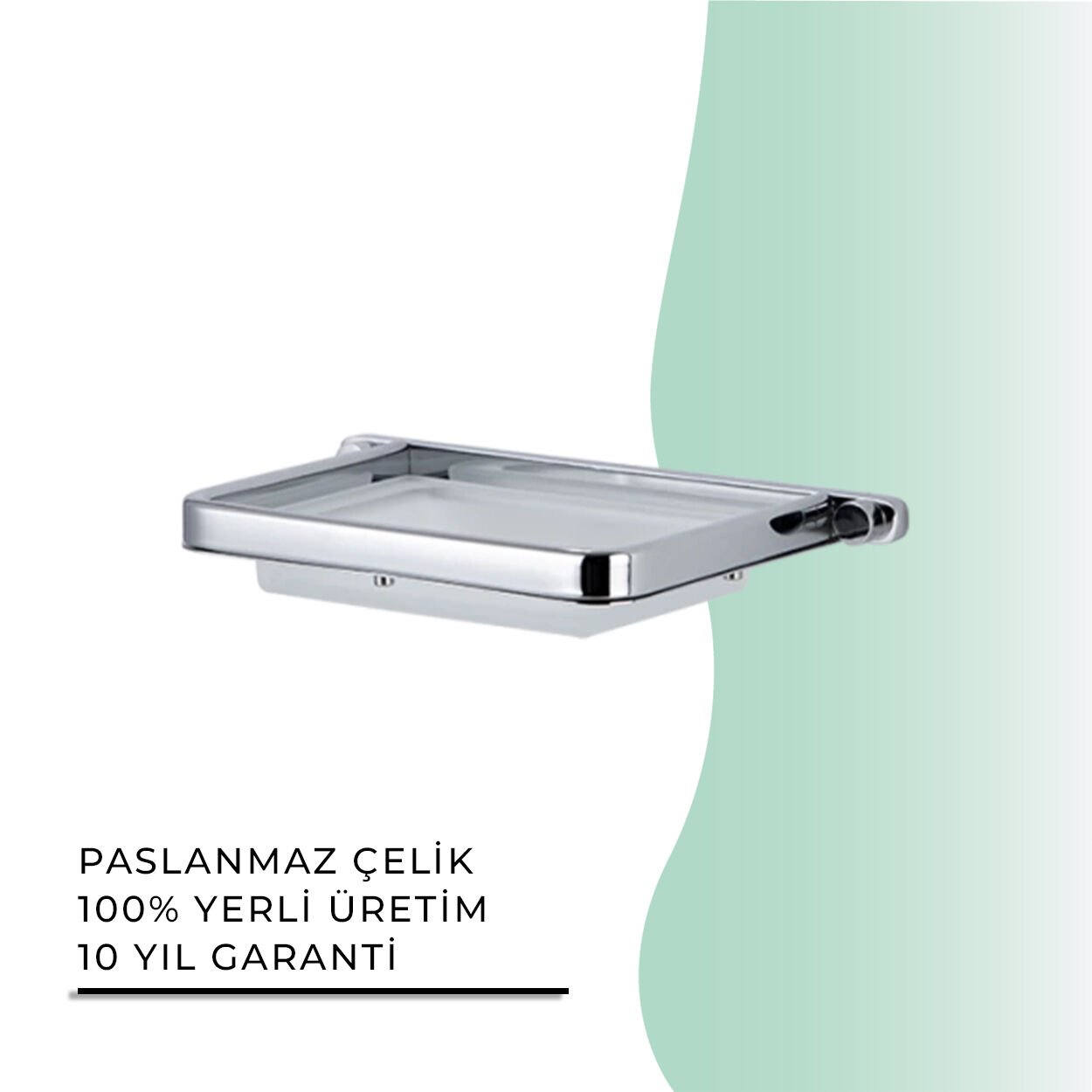 İGK YAPI - Çelik Banyo Mercan Montajlı Sabunluk (MS10-068)