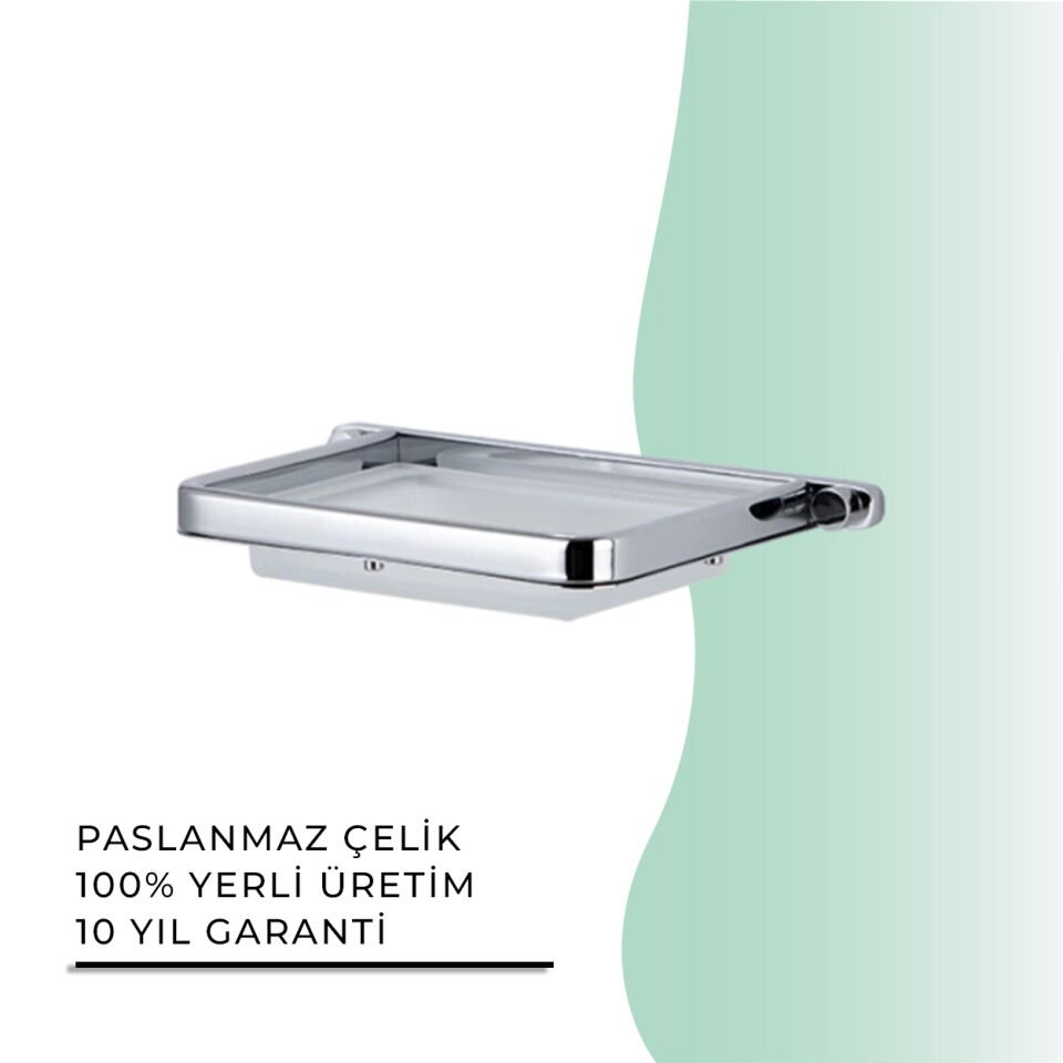 İGK YAPI - Çelik Banyo Mercan Montajlı Sabunluk (MS10-068)