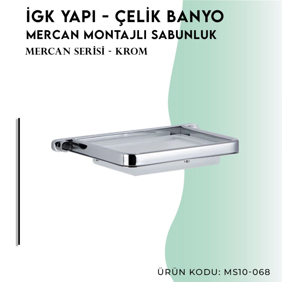 İGK YAPI - Çelik Banyo Mercan Montajlı Sabunluk (MS10-068)