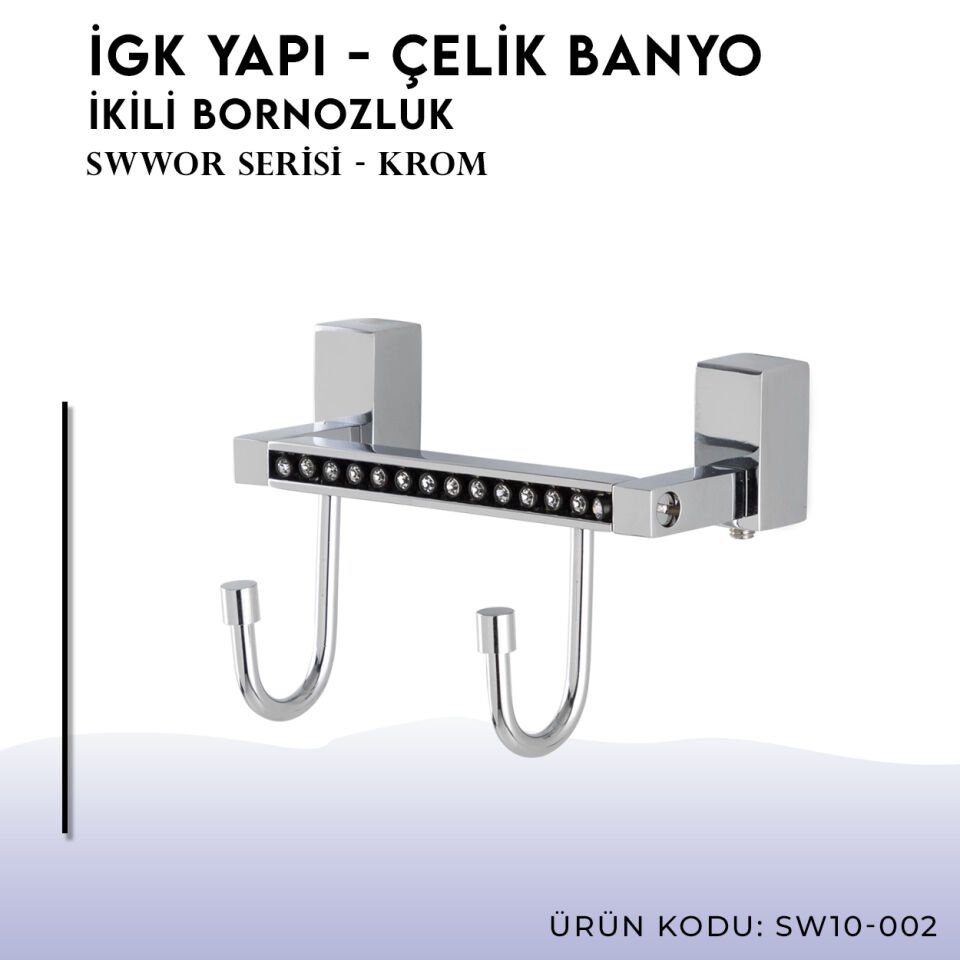 İGK YAPI - Çelik Banyo Swwor İkili Bornozluk (SW10-002)