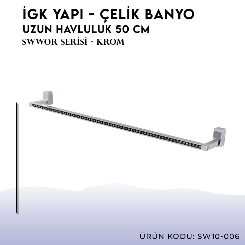 İGK YAPI - Çelik Banyo Swwor Uzun Havluluk 50cm (SW10-006)