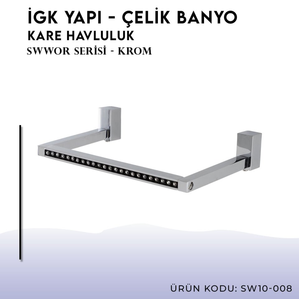 İGK YAPI - Çelik Banyo Swwor Kare Havluluk (SW10-008)