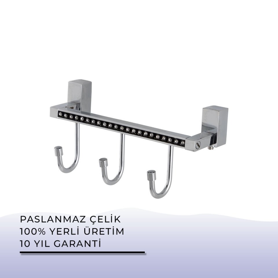 İGK YAPI - Çelik Banyo Swwor Üçlü Askılık (SW10-009)
