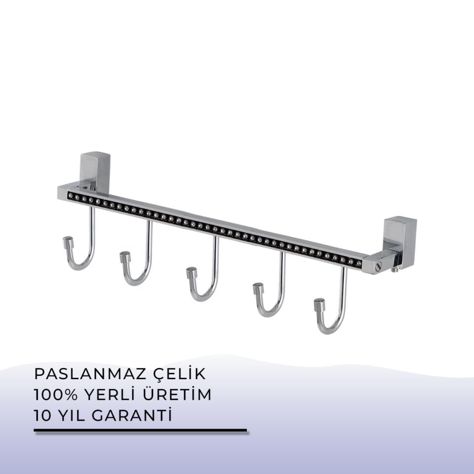 İGK YAPI - Çelik Banyo Swwor Beşli Askılık (SW10-011)