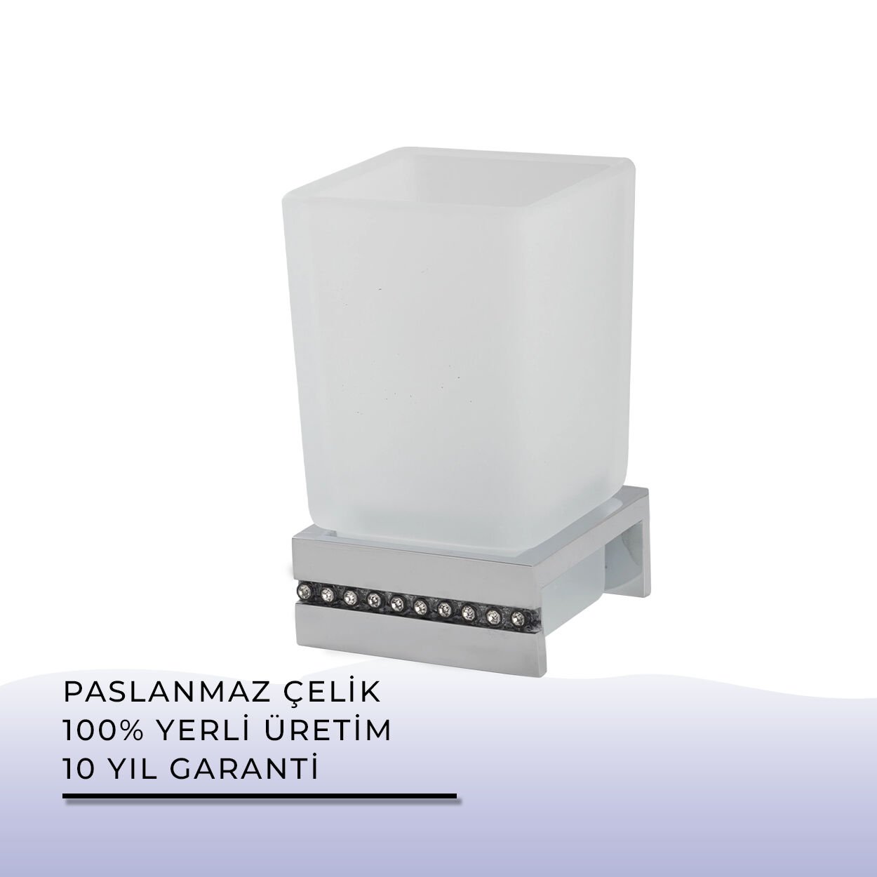 İGK YAPI - Çelik Banyo Swwor Set Üstü Diş­ Fırçalık (SW10-021)