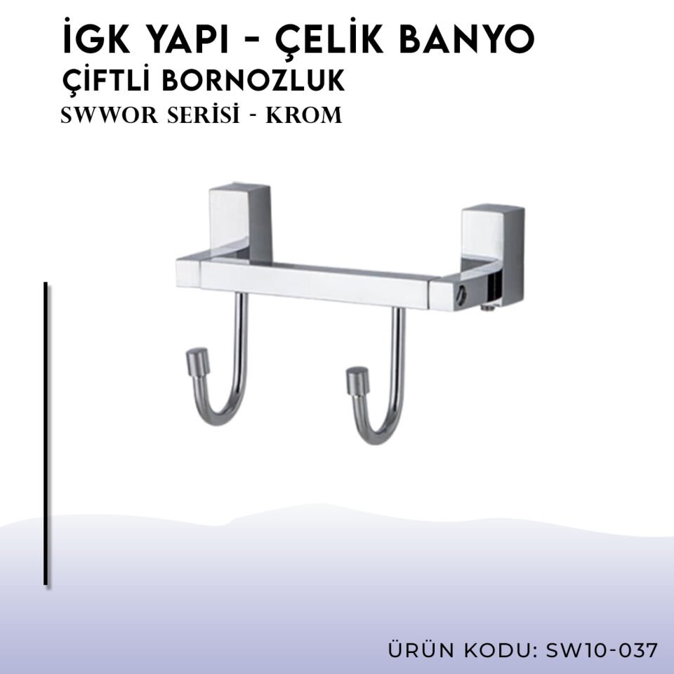 İGK YAPI - Çelik Banyo Swwor Çiftli Bornozluk (SW10-037)