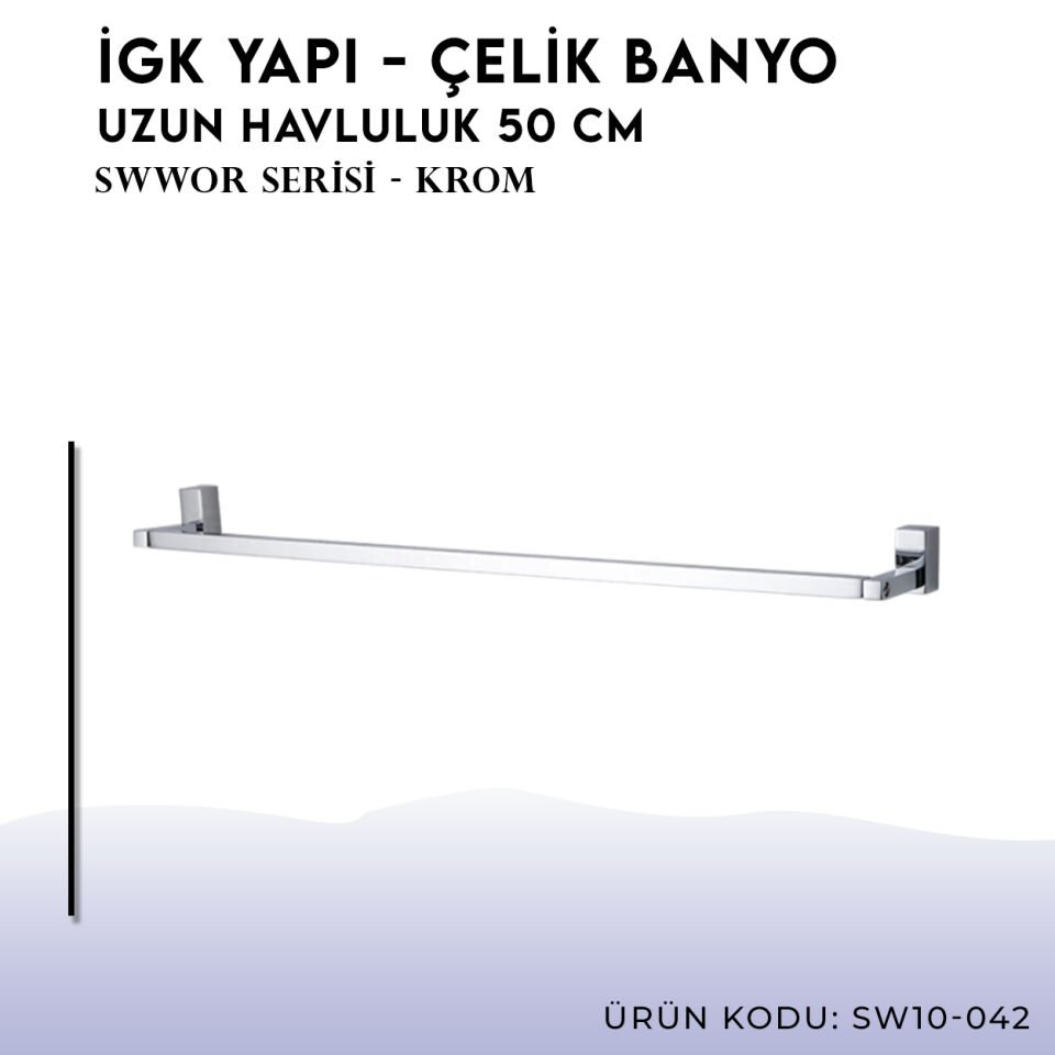 İGK YAPI - Çelik Banyo Swwor Uzun Havluluk 50cm (SW10-042)