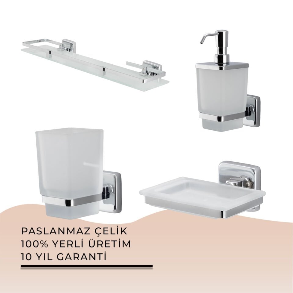 İGK YAPI - Çelik Banyo Kumru Banyo Seti -7(4 Parça)