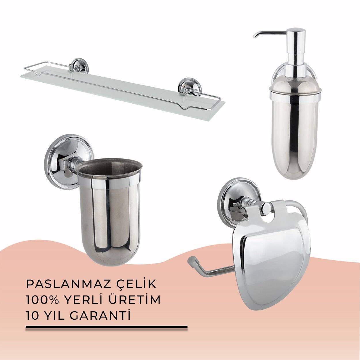 İGK YAPI - Çelik Banyo Bella Banyo Seti -17(4 Parça)