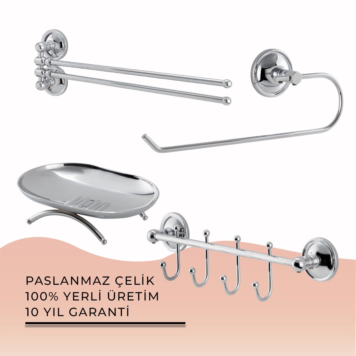 İGK YAPI - Çelik Banyo Bella Banyo Seti -18(4 Parça)