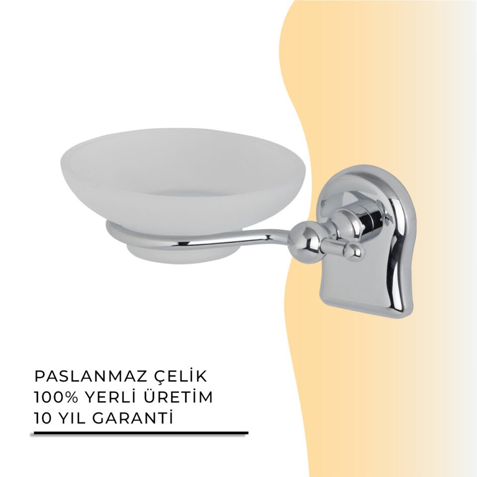 İGK YAPI - Çelik Banyo Lale Montajlı Sabunluk (L10-003)