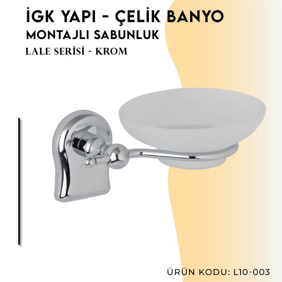 İGK YAPI - Çelik Banyo Lale Montajlı Sabunluk (L10-003)