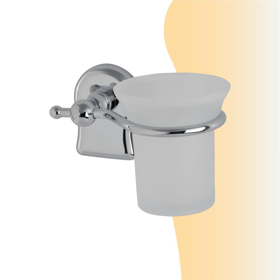 İGK YAPI - Çelik Banyo Lale Montajlı Diş Fırçalık (L10-004)