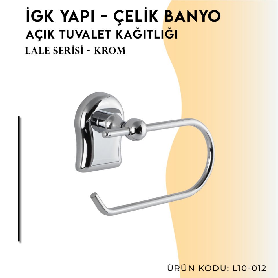 İGK YAPI - Çelik Banyo Lale Açık Tuvalet Kâğıtlığı (L10-012)