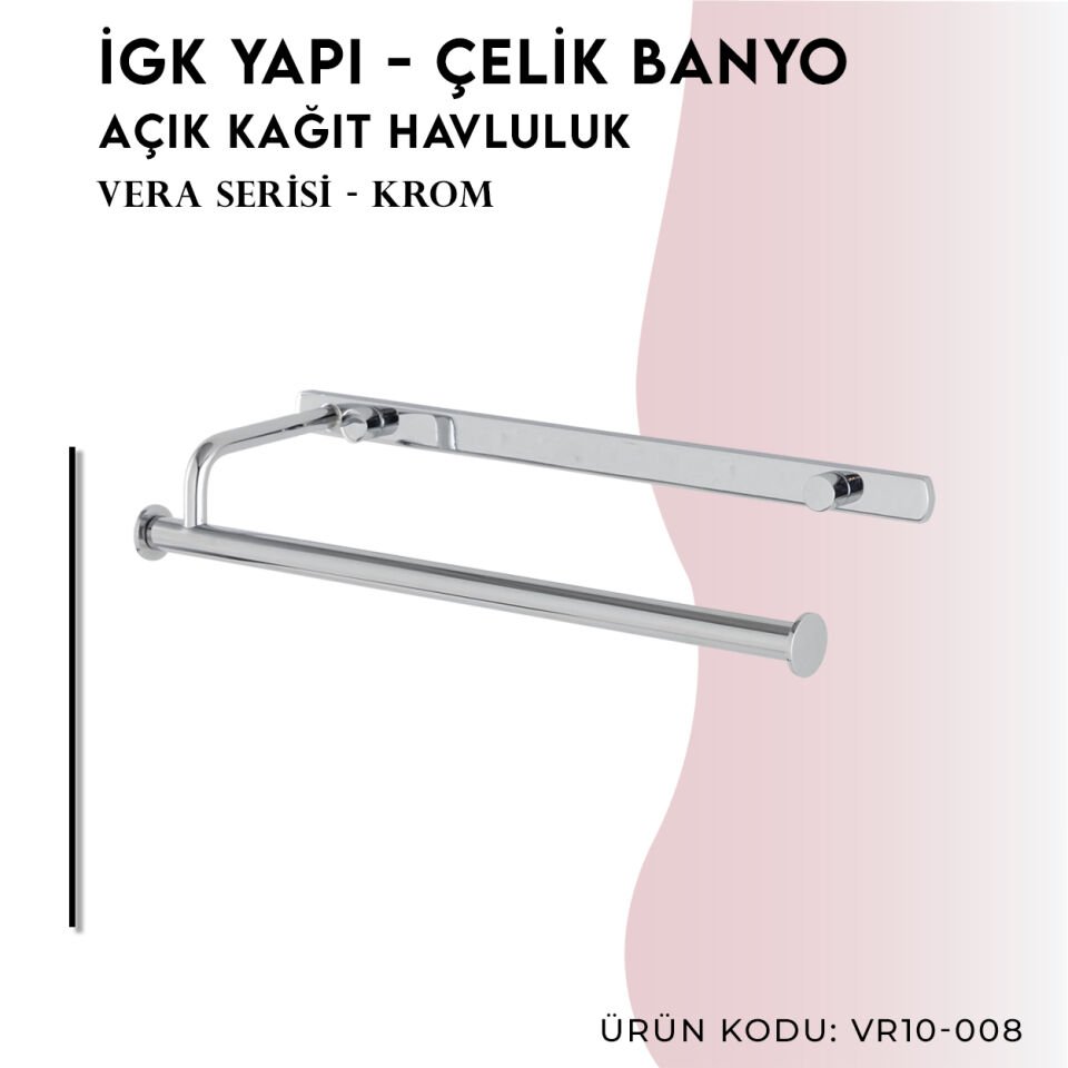 İGK YAPI - Çelik Banyo Vera Açık Kağıt Havluluk (VR10-008)
