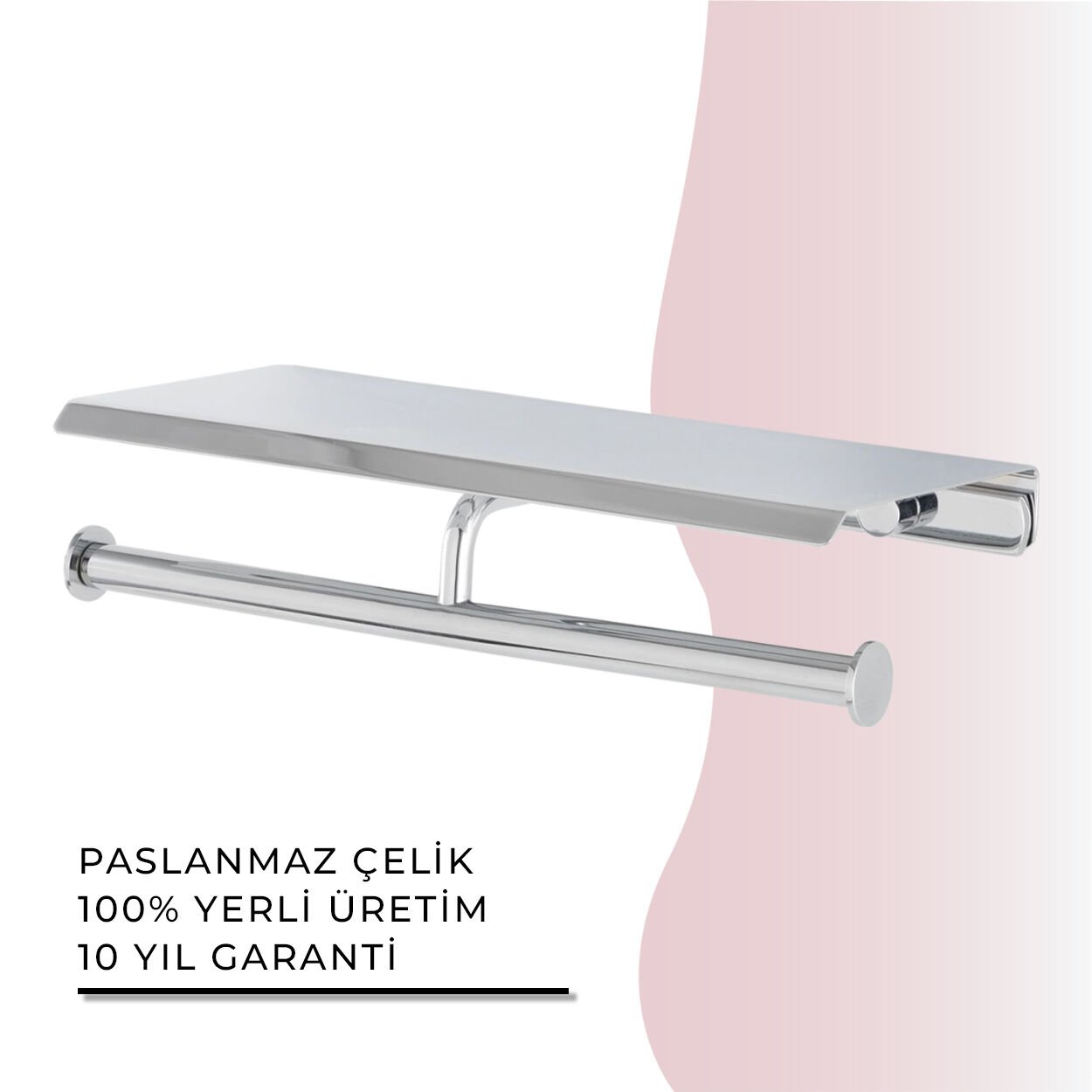 İGK YAPI - Çelik Banyo Vera İkili Kapaklı Tuvalet Kâğıtlığı (VR10-011)
