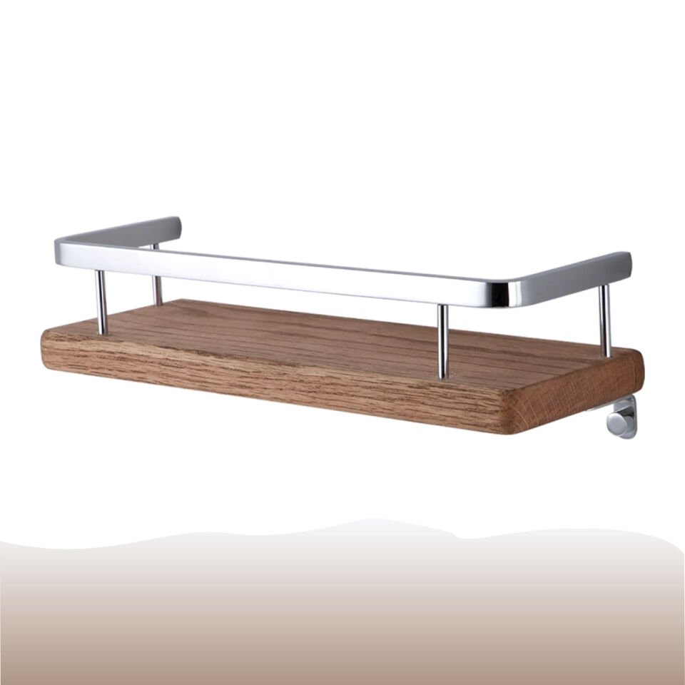 İGK YAPI - Çelik Banyo Selvi Ayna Etajeri 30 cm (SL10-008)
