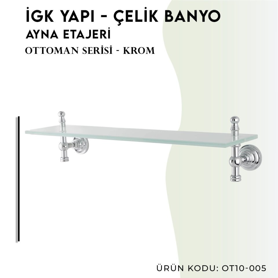 İGK YAPI - Çelik Banyo Ottoman Ayna Etajeri (OT10-005)