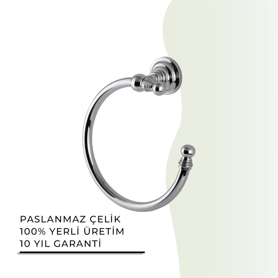 İGK YAPI - Çelik Banyo Ottoman Yuvarlak Havluluk (OT10-008)