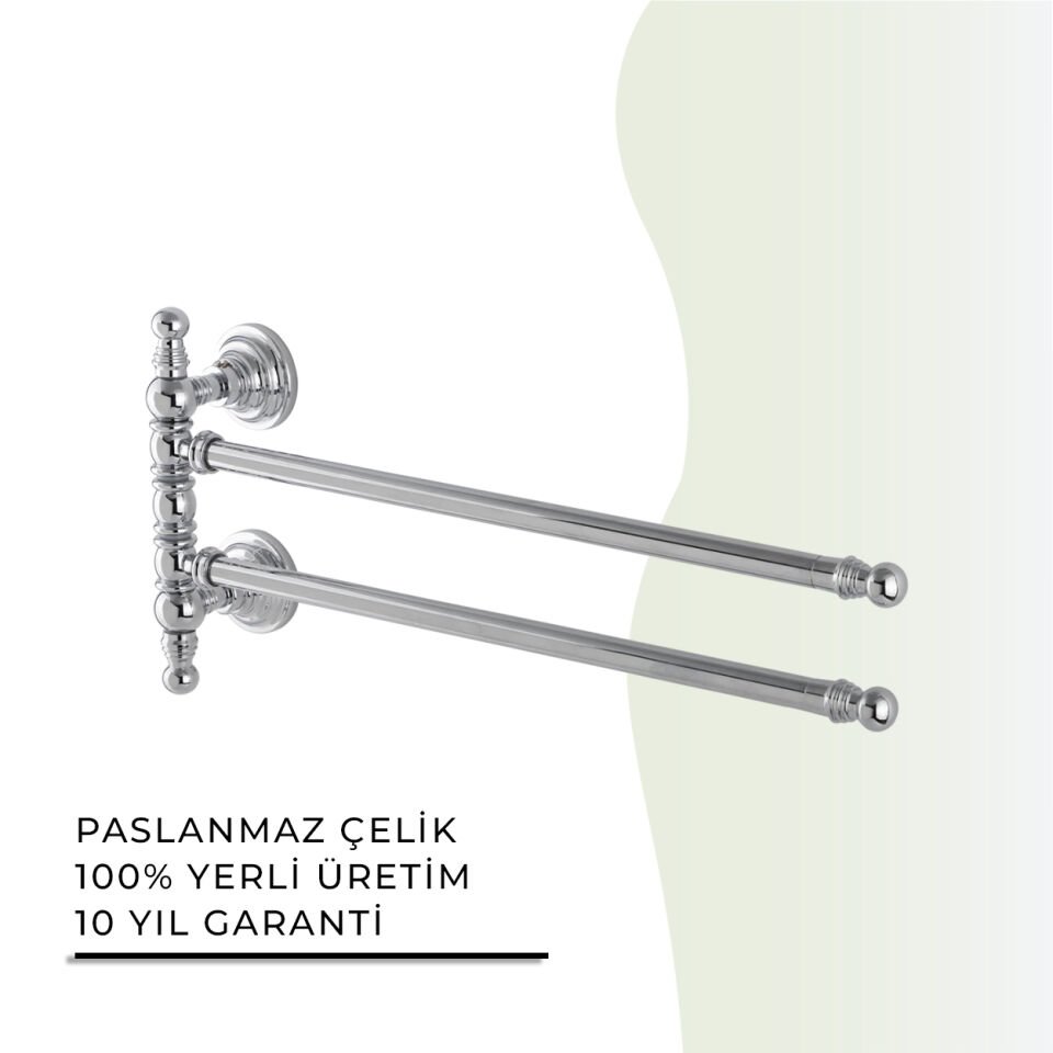İGK YAPI - Çelik Banyo Ottoman İkili Döner Havluluk (OT10-010)