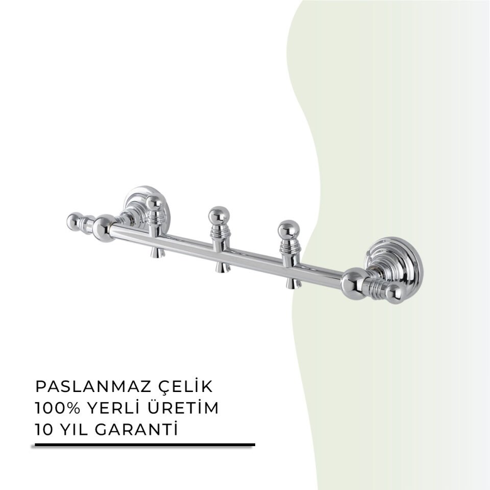 İGK YAPI - Çelik Banyo Ottoman Üçlü Askılık (OT10-012)