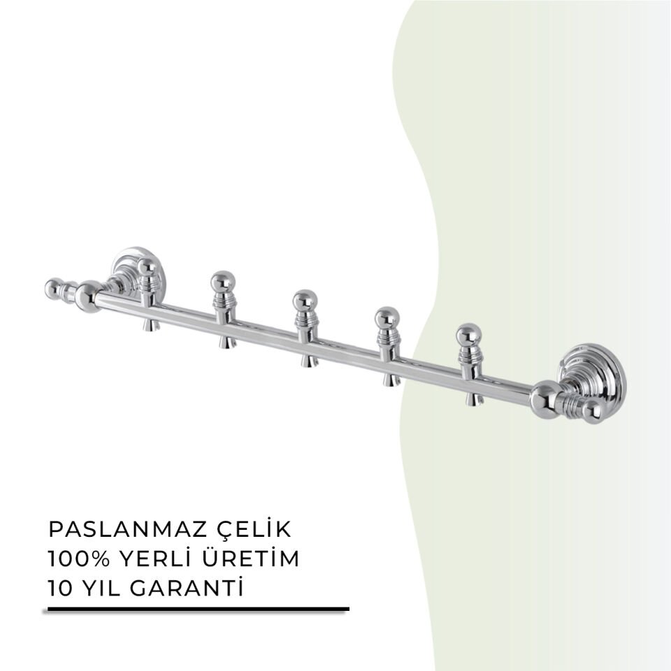 İGK YAPI - Çelik Banyo Ottoman Beşli Askılık (OT10-014)