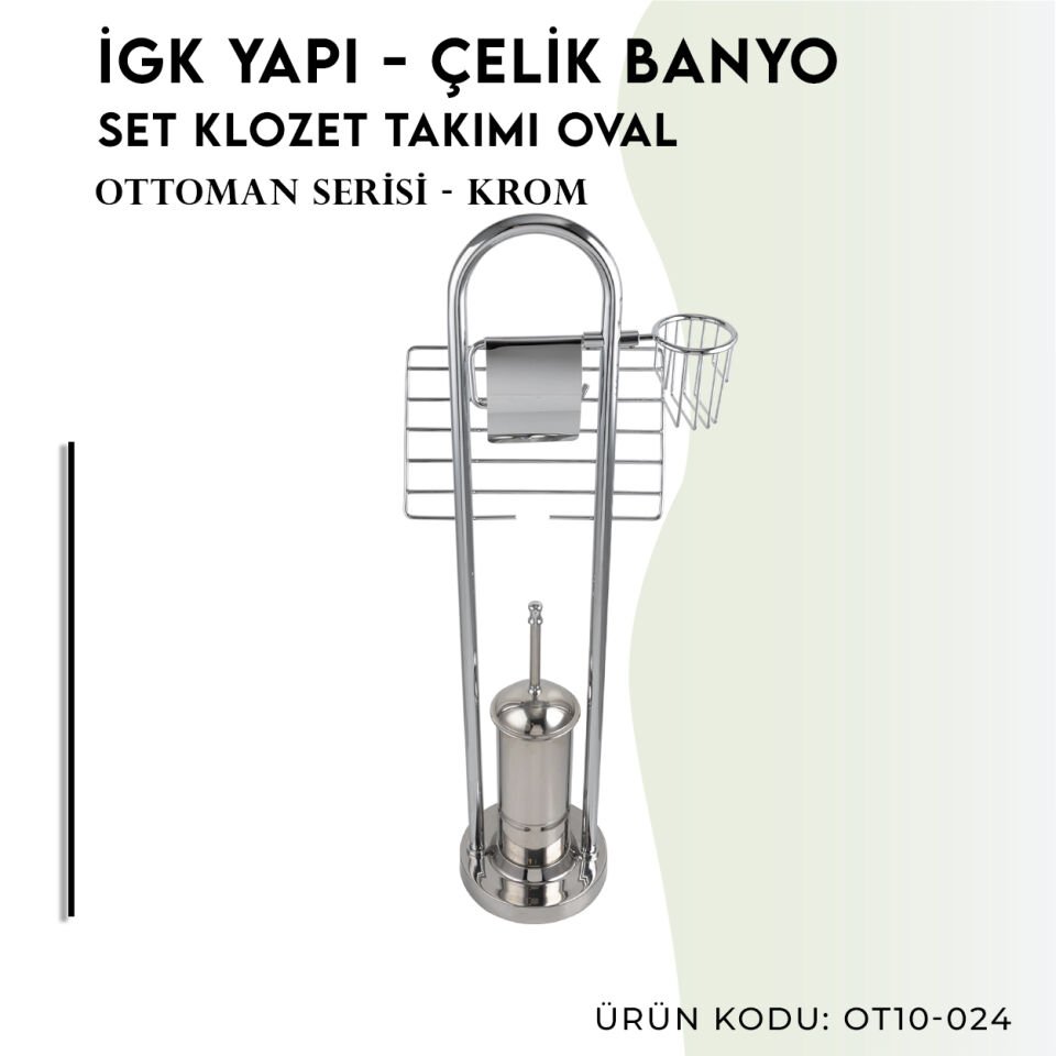 İGK YAPI - Çelik Banyo Ottoman Set Klozet Takımı Oval (OT10-024)