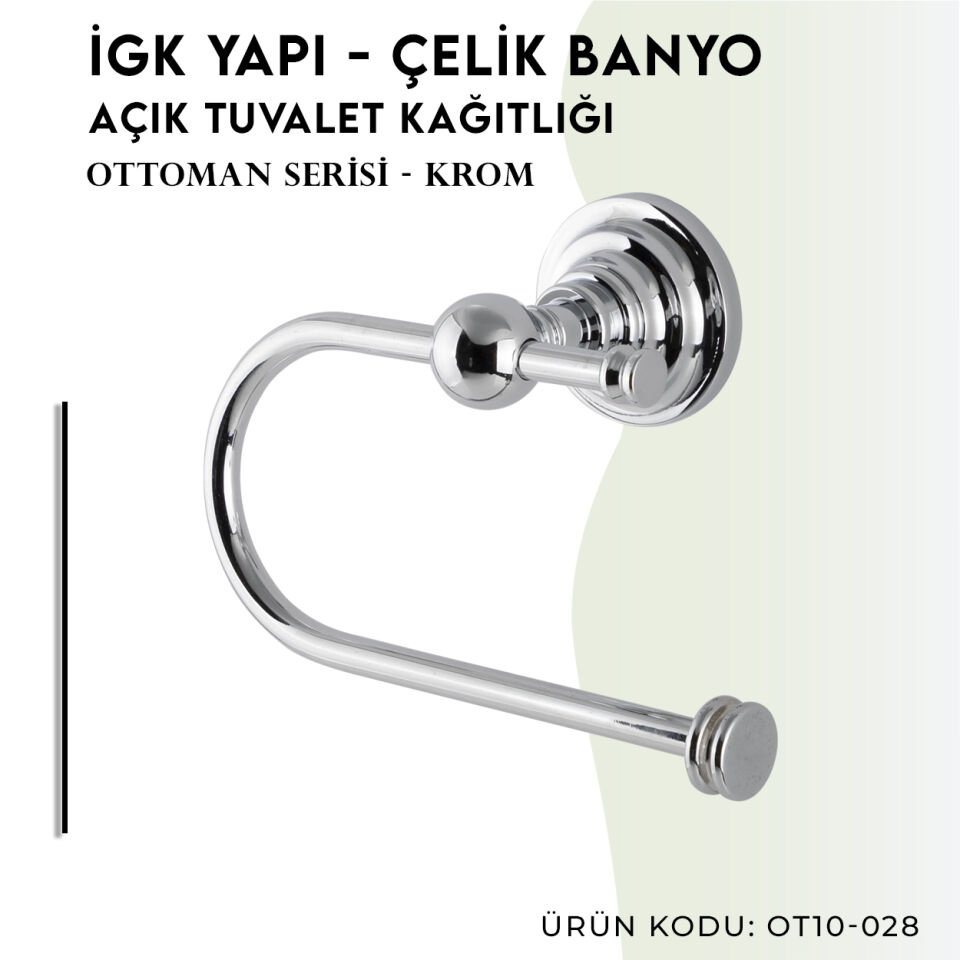 İGK YAPI - Çelik Banyo Ottoman Açık Tuvalet Kâğıtlığı (OT10-028)