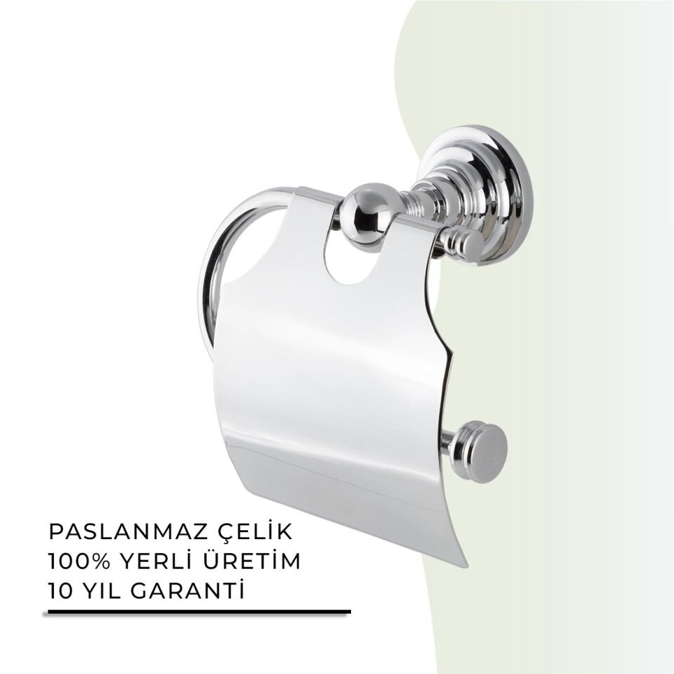 İGK YAPI - Çelik Banyo Ottoman Jule Kapaklı Tuvalet Kâğıtlığı (OT10-029)