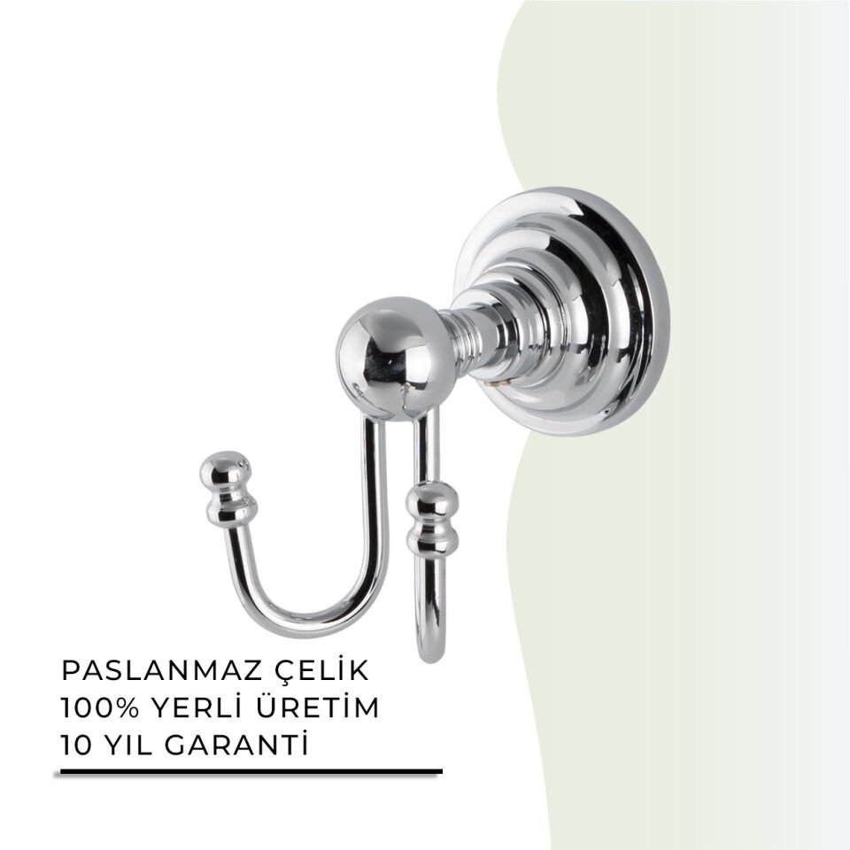 İGK YAPI - Çelik Banyo Ottoman İkili Askılık (OT10-040)