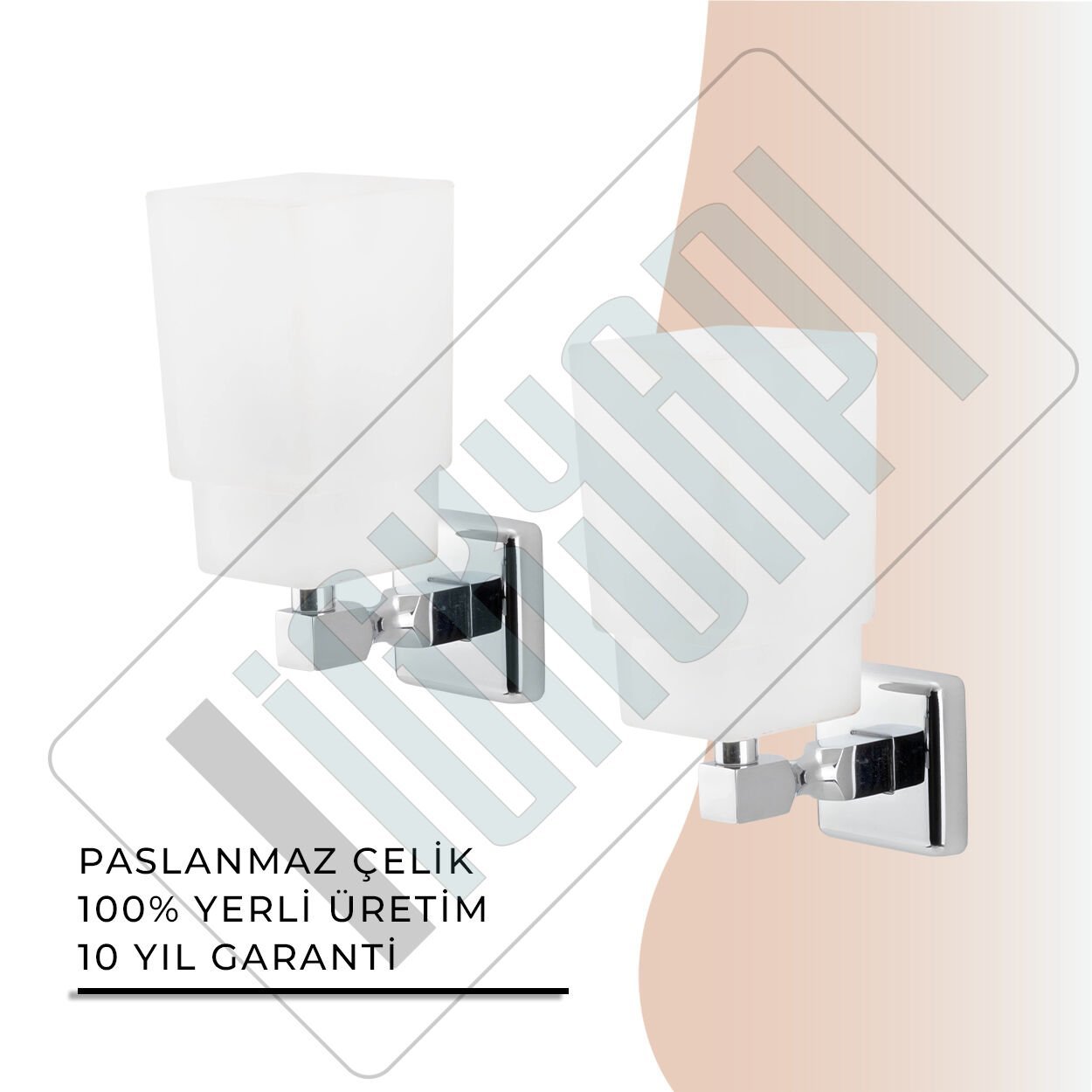 İGK YAPI - Çelik Banyo Kumru Çift Aplik (KU10-001)