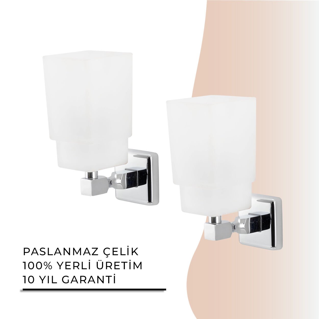 İGK YAPI - Çelik Banyo Kumru Çift Aplik (KU10-001)