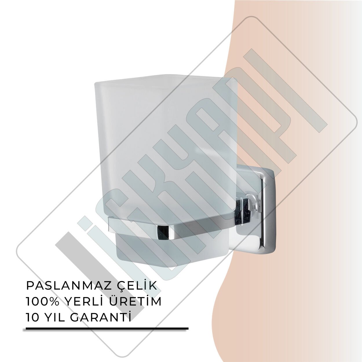 İGK YAPI - Çelik Banyo Kumru Montajlı Diş Fırçalık (KU10-004)