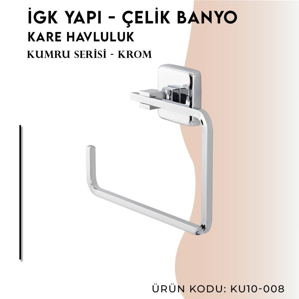 İGK YAPI - Çelik Banyo Kumru Kare Havluluk (KU10-008)