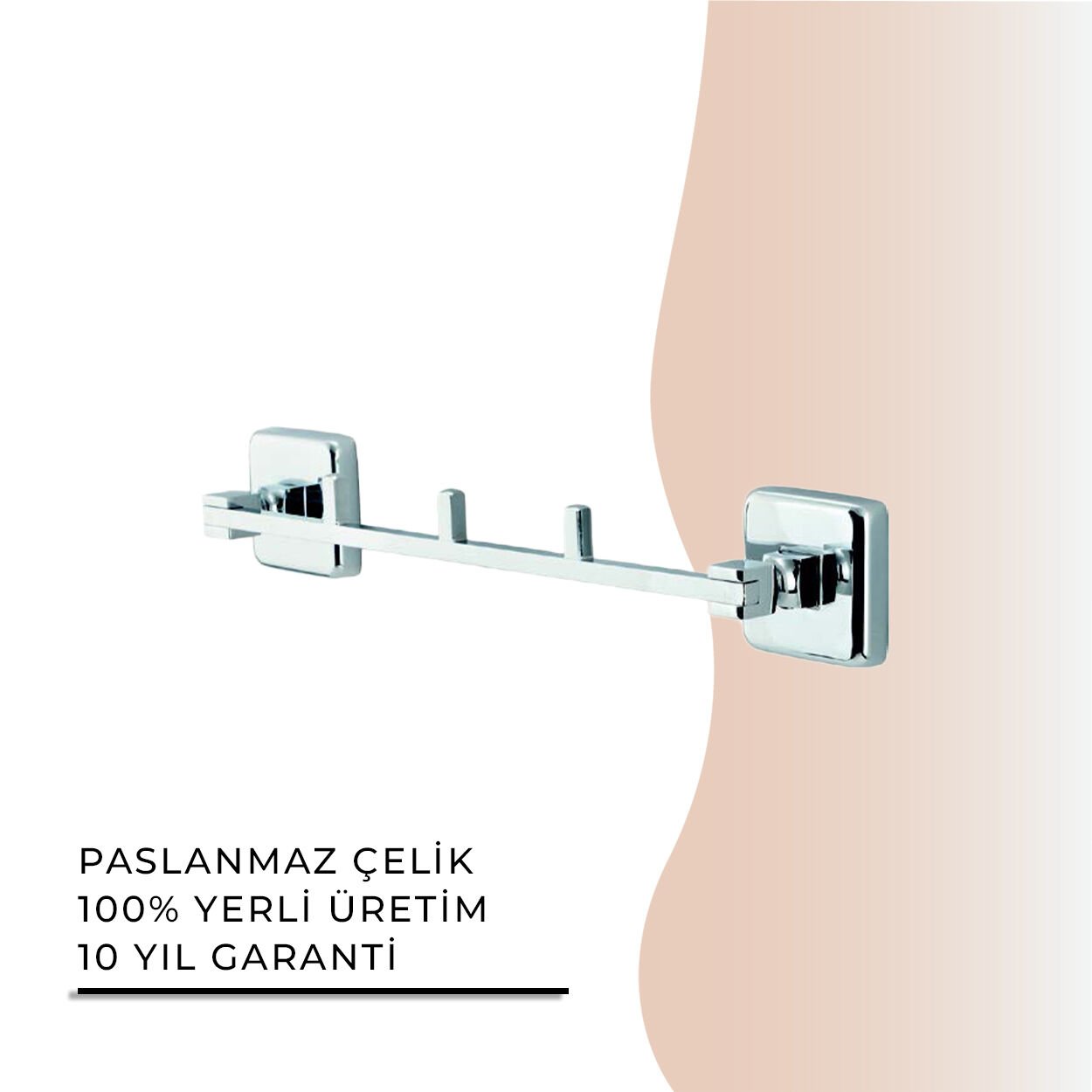 İGK YAPI - Çelik Banyo Kumru Üçlü Askılık (KU10-009)