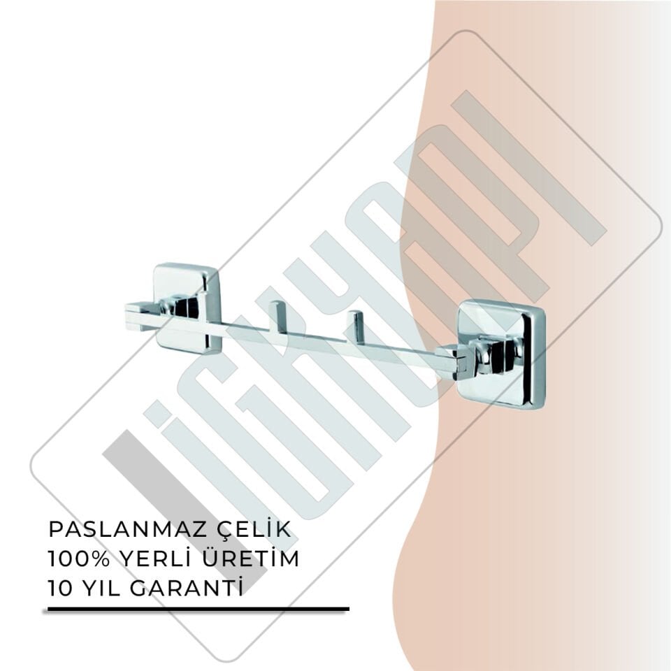 İGK YAPI - Çelik Banyo Kumru Üçlü Askılık (KU10-009)