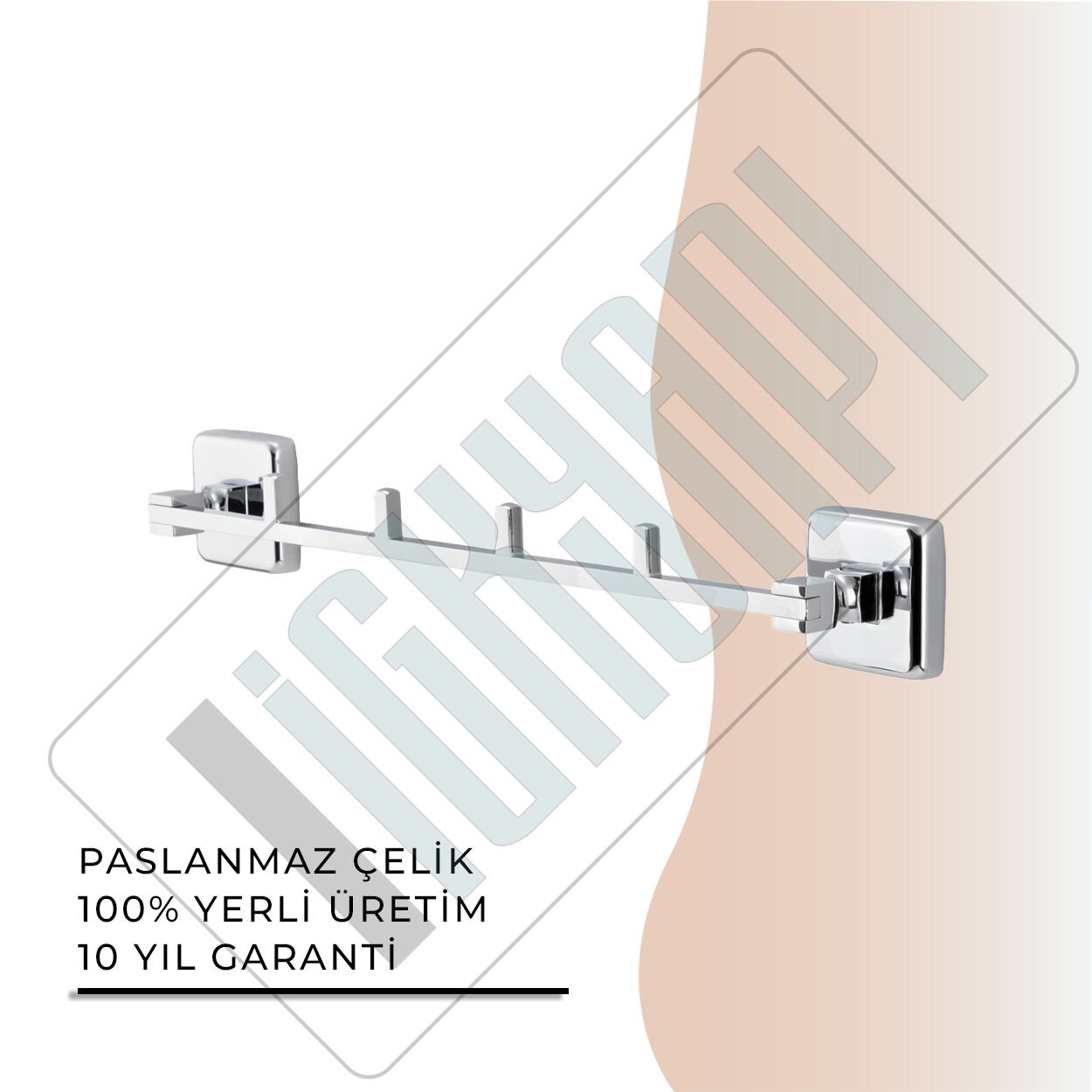 İGK YAPI - Çelik Banyo Kumru Dörtlü Askılık (KU10-010)