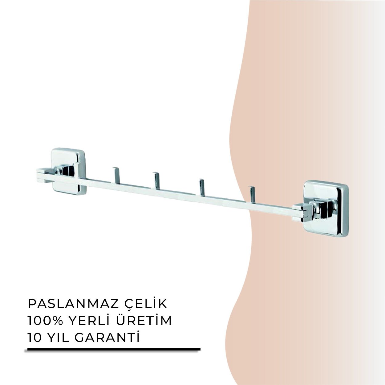 İGK YAPI - Çelik Banyo Kumru Beşli Askılık (KU10-011)
