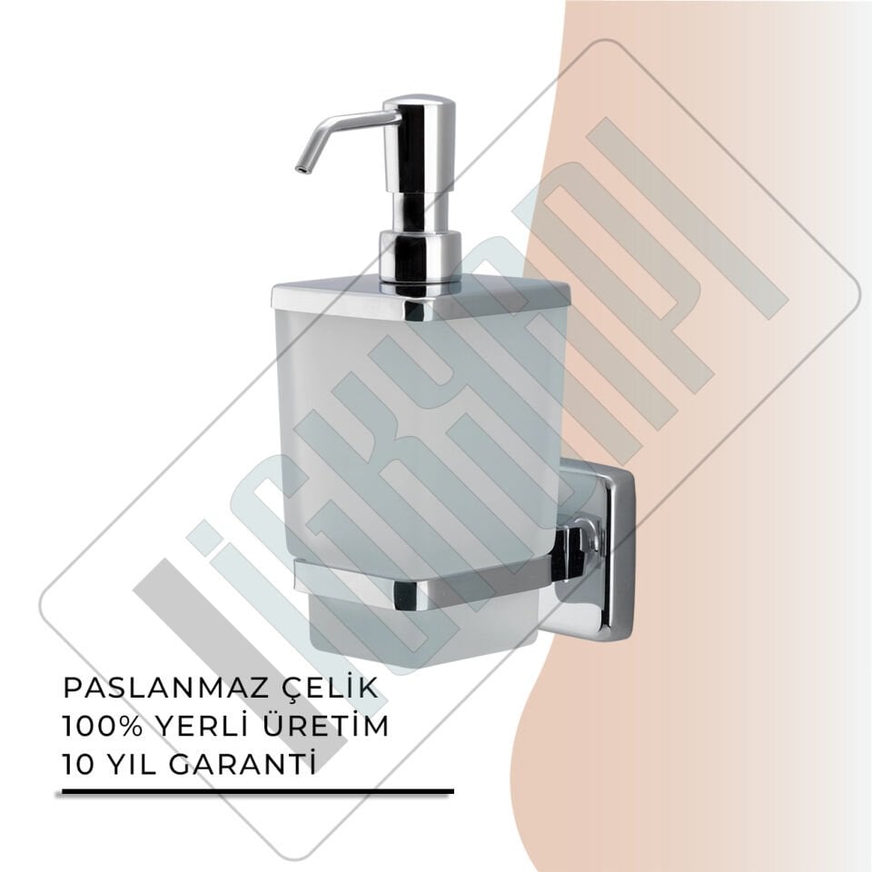 İGK YAPI - Çelik Banyo Kumru Montajlı Sıvı Sabunluk (KU10-017)