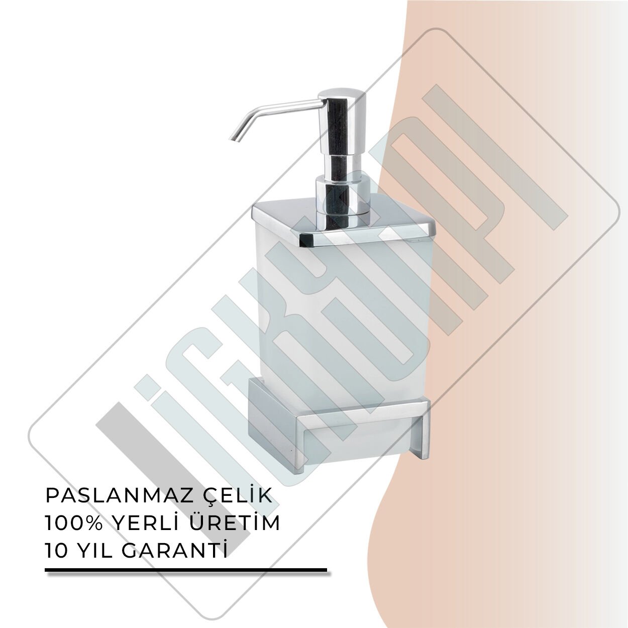 İGK YAPI - Çelik Banyo Kumru Set Üstü Sıvı Sabunluk (KU10-028)