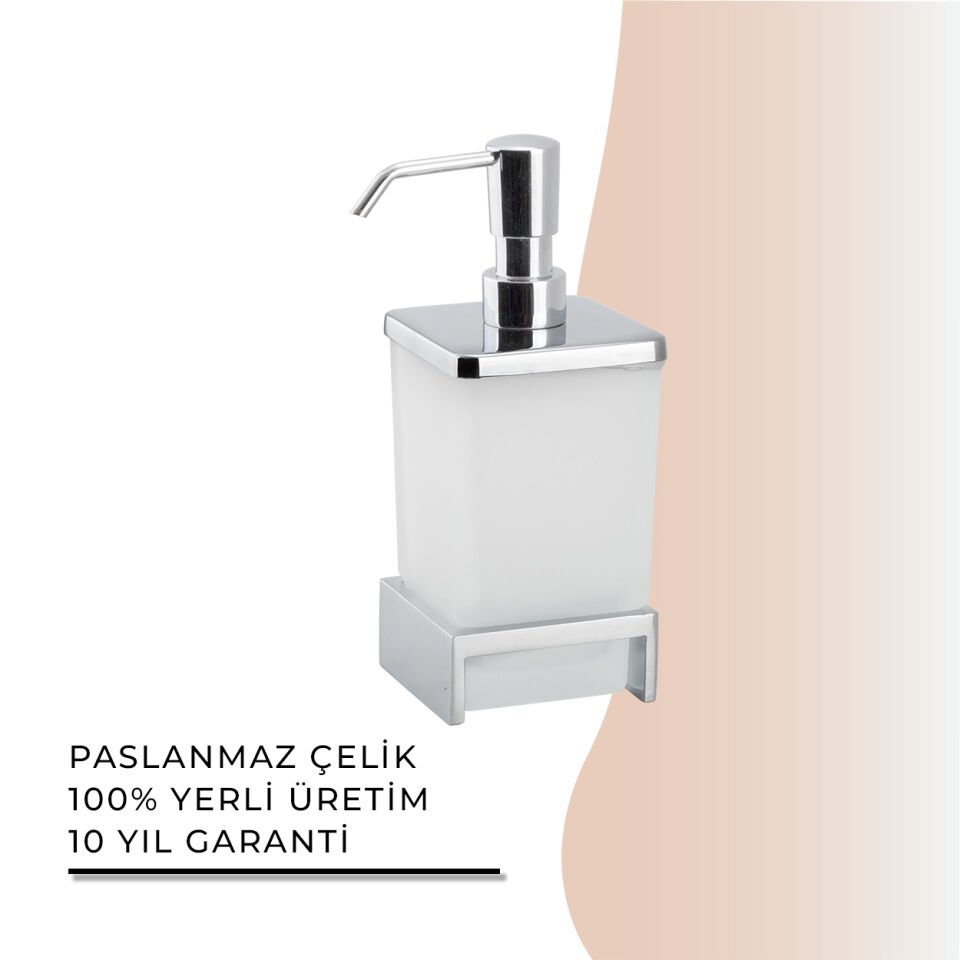 İGK YAPI - Çelik Banyo Kumru Set Üstü Sıvı Sabunluk (KU10-028)