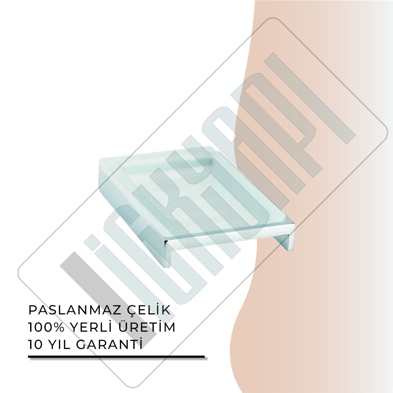 İGK YAPI - Çelik Banyo Kumru Set Üstü Sabunluk (KU10-029)