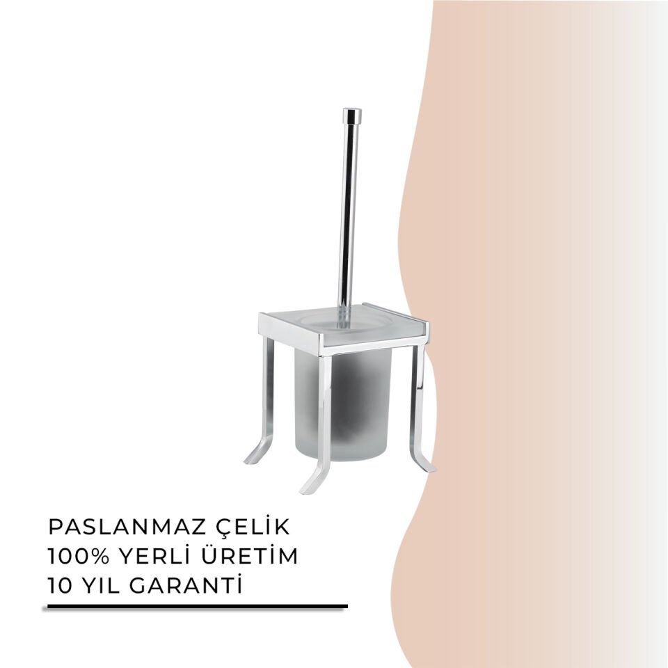 İGK YAPI - Çelik Banyo Kumru Set Üstü Klozet Fırçası (KU10-031)