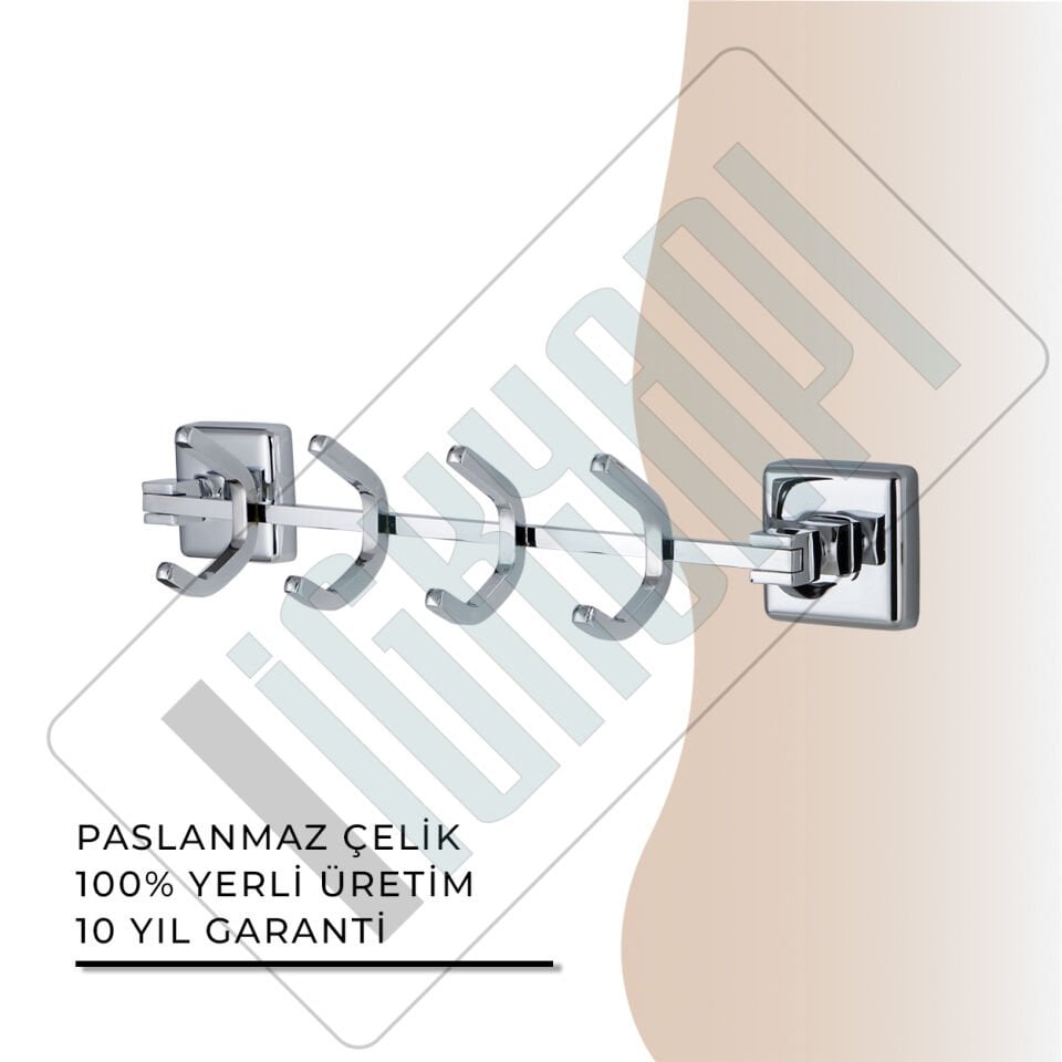 İGK YAPI - Çelik Banyo Kumru Dörtlü Askılık (KU10-039)